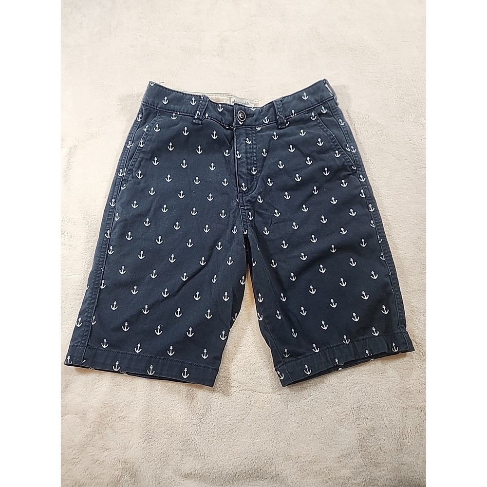 Abercrombie Fitch Kids Navy Bermuda Shorts w/anchors‎ Size 15/16